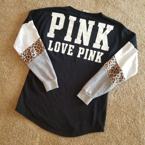 PINK Victoria's Secret Tops - VS PINK Cheetah Long Sleeve